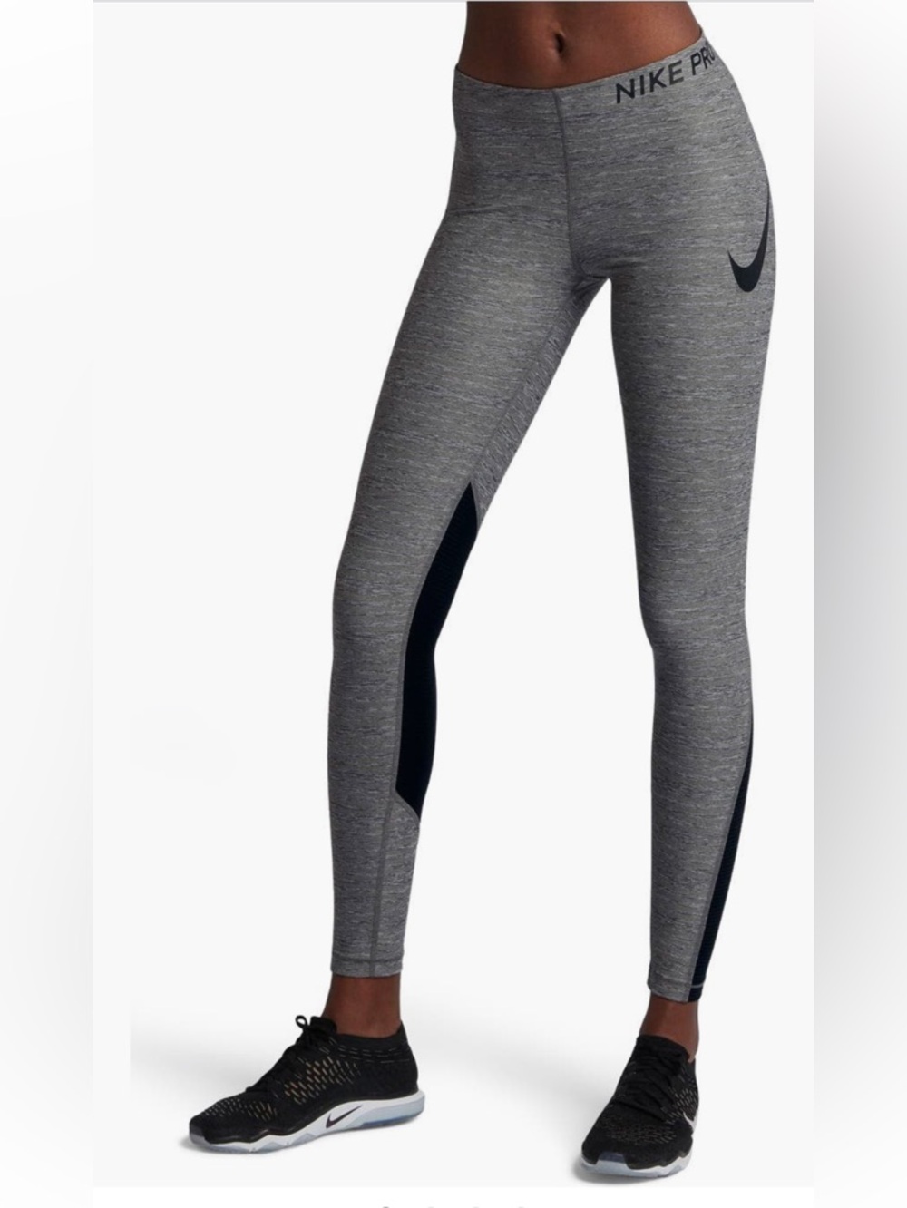 NWOT Nike Pro Women's Grey Heather Performance Tights XS
